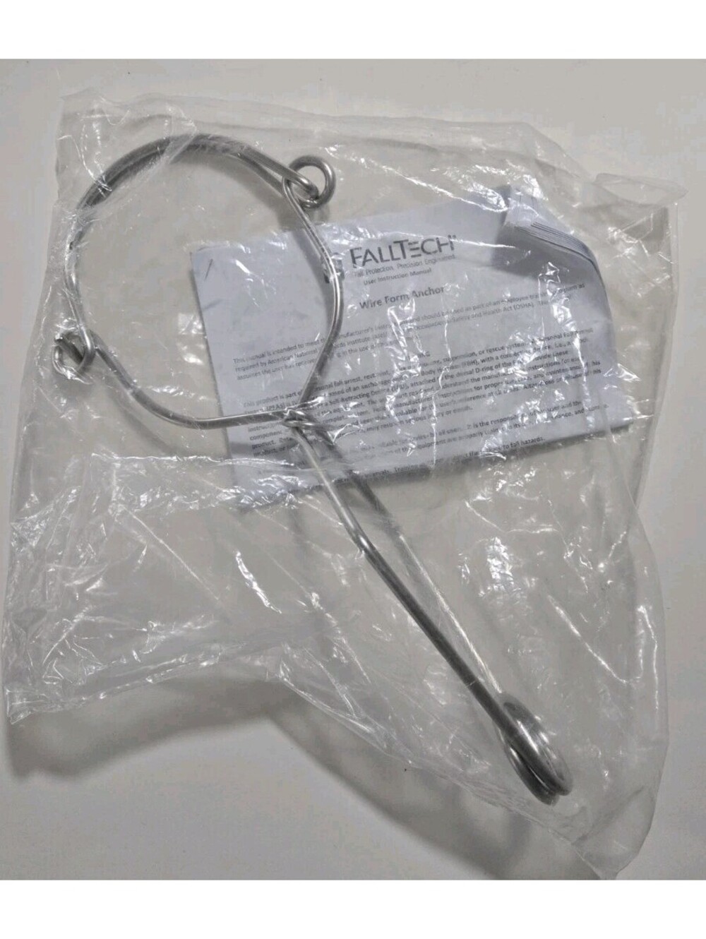 FALLTECH 4" Wire Form Anchor 7403 Hand Operated Pipe Anchor 15" Length Steel